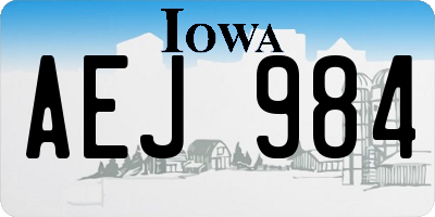 IA license plate AEJ984