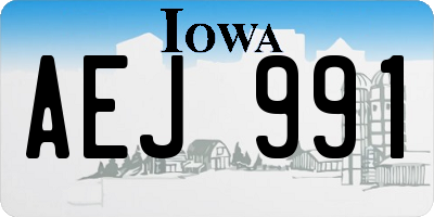 IA license plate AEJ991