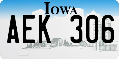 IA license plate AEK306