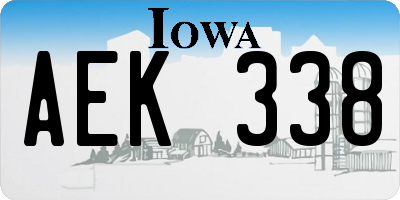 IA license plate AEK338