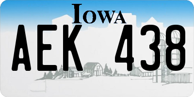 IA license plate AEK438