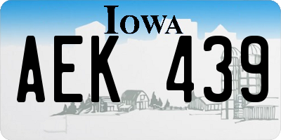 IA license plate AEK439