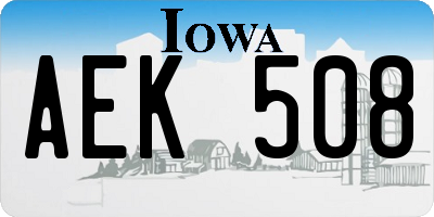 IA license plate AEK508