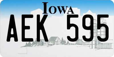 IA license plate AEK595