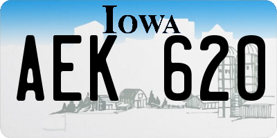 IA license plate AEK620