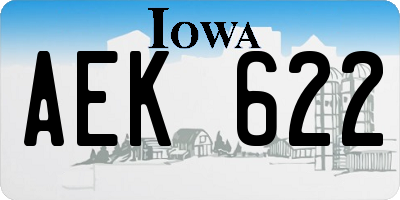 IA license plate AEK622
