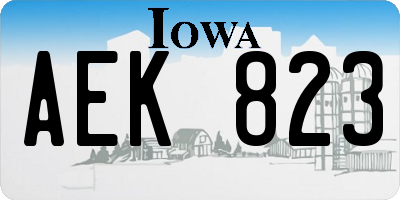 IA license plate AEK823