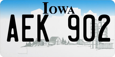 IA license plate AEK902