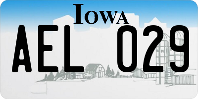 IA license plate AEL029