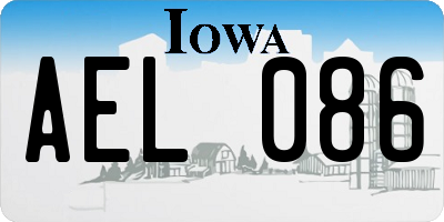 IA license plate AEL086