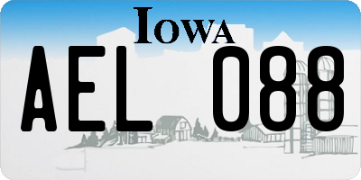 IA license plate AEL088