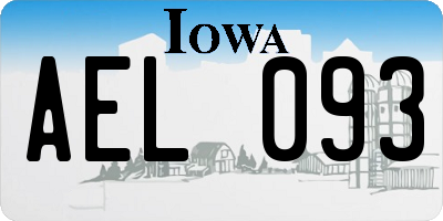 IA license plate AEL093