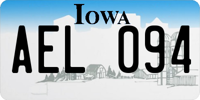 IA license plate AEL094