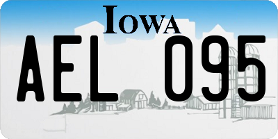 IA license plate AEL095
