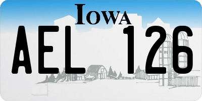 IA license plate AEL126