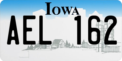 IA license plate AEL162