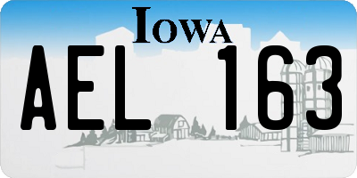 IA license plate AEL163