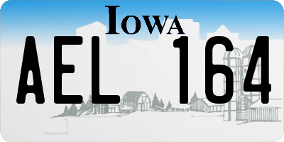 IA license plate AEL164