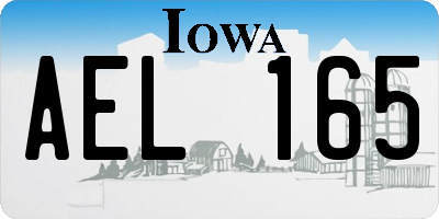 IA license plate AEL165