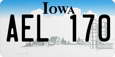 IA license plate AEL170
