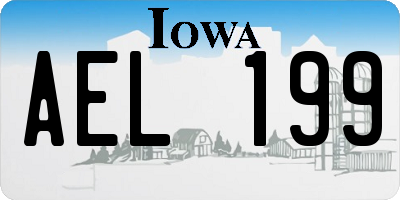 IA license plate AEL199