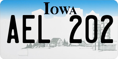 IA license plate AEL202