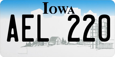 IA license plate AEL220