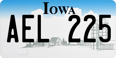 IA license plate AEL225