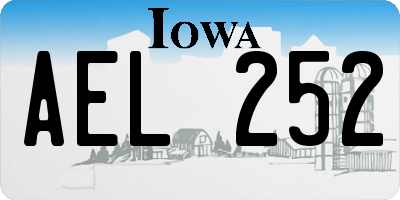 IA license plate AEL252