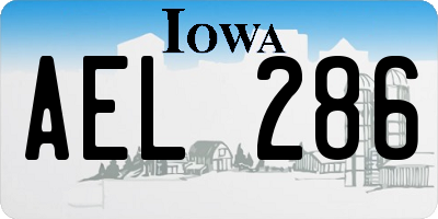 IA license plate AEL286