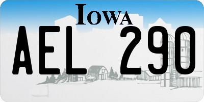 IA license plate AEL290