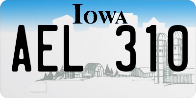 IA license plate AEL310