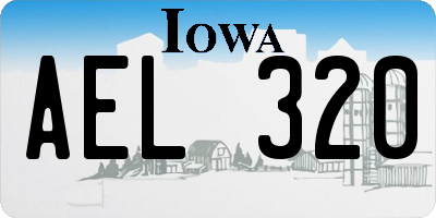 IA license plate AEL320