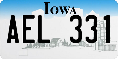 IA license plate AEL331