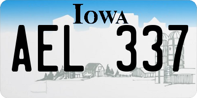 IA license plate AEL337