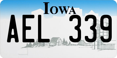 IA license plate AEL339