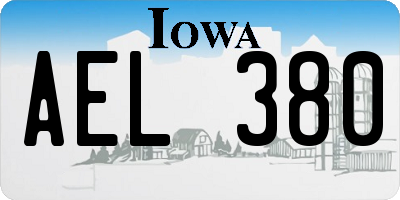 IA license plate AEL380
