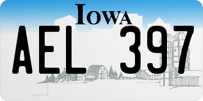 IA license plate AEL397