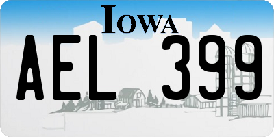 IA license plate AEL399
