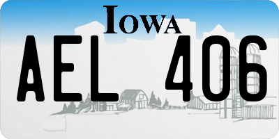IA license plate AEL406