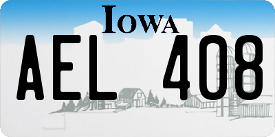 IA license plate AEL408