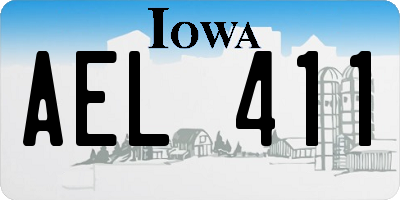 IA license plate AEL411