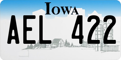 IA license plate AEL422