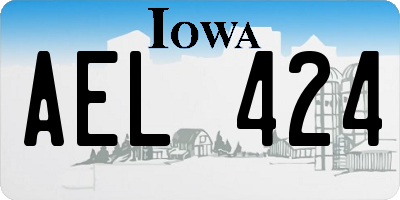 IA license plate AEL424