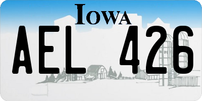 IA license plate AEL426