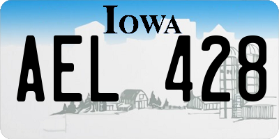 IA license plate AEL428