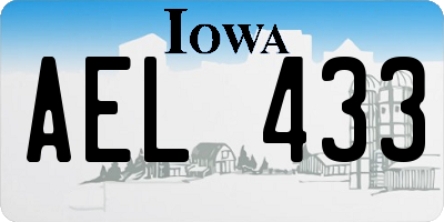 IA license plate AEL433