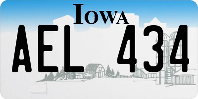 IA license plate AEL434