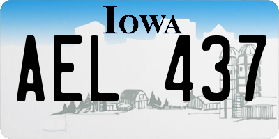 IA license plate AEL437