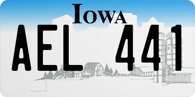 IA license plate AEL441